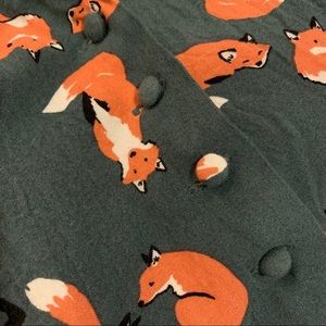 Olive green fox tunic top